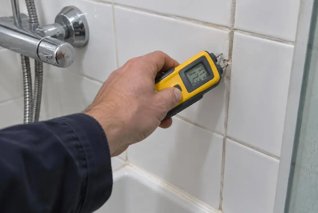Lekdetectie Nunspeet – vochtmeter op badkamertegels bij de douche